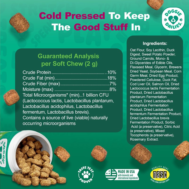 Doggie Dailies Probiotics for Dogs - Advanced Dog Probiotics with