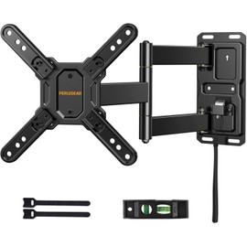 Perlegear Lockable RV TV Mount for 13–42 inch TVs up to 44 lbs, Full Motion RV TV Wall Mount with Swivel, Tilt, Pull Cord Lock, RV TV Mount for Camper, RV, Motorhome, Max VESA 200x200mm, PGLRVF2