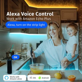 GIDEALED Smart Zigbee 3.0 RGBWW LED Strip Lights 16.4ft Kit Compatible with Echo Plus Echo Studio Alexa Voice & APP Control RGB Warm White Cold White RGBCCT LED Strips Dimmable,Hub Bridge Required