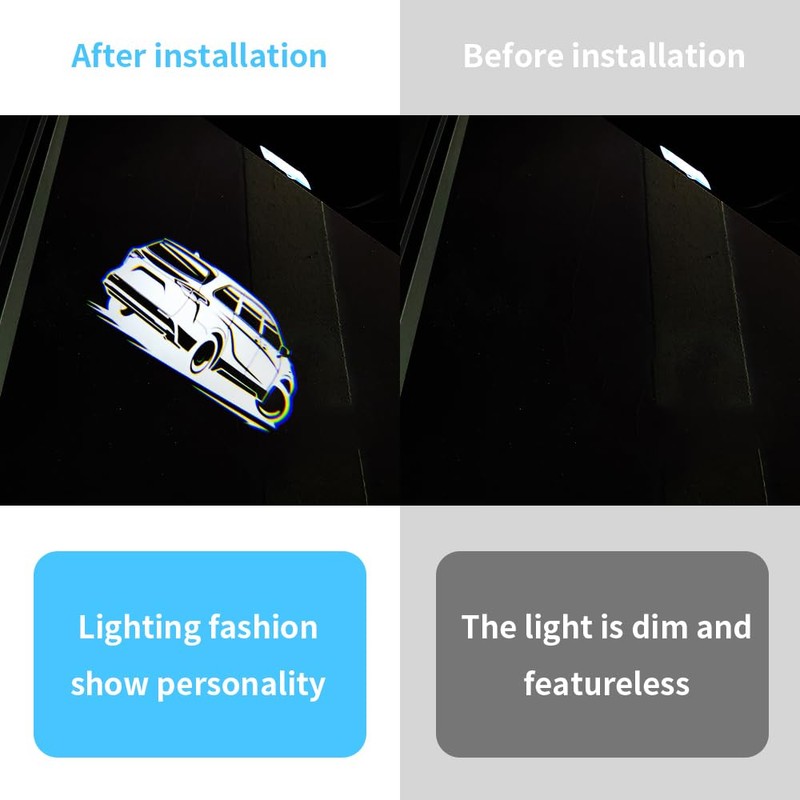 2 PCS LED Car Door Logo Lights Compatible for Sienna