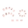 24PCS Short False Nails with Glue Stickers, Coffin Full Cover