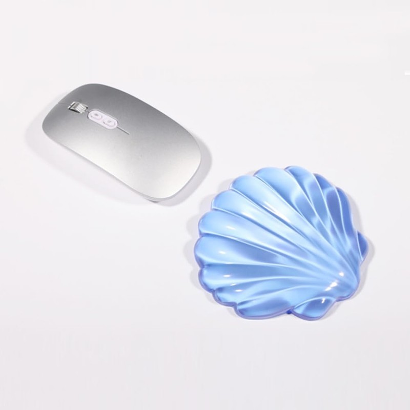 Mouse Wrist Rest Cute Seashell Shape Transparent Small Lightweight Gel