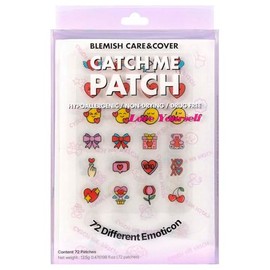 Catch Me Patch, Parches Antiacné Emoticon Love Yourself, 72 Piezas