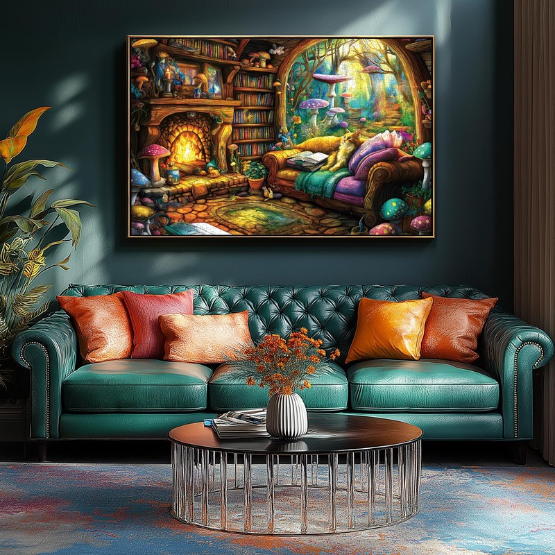 Blueforest 1000 Piece Jigsaw Puzzle for Adults, Enchanting Fantasy Forest