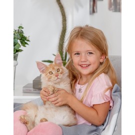 Lanqueen Easter Gifts for Kids Daughter Girl Gifts 8-12 years old Kitty Cat Pendant Necklace Jewelry Cat Lover