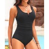 Tempt Me Womens Black One Piece Swimsuit - Tummy Control