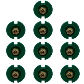 Poolzilla (10 Pack) Plastic Pop-Up Flush Head Sprinkler with Brass Full Pattern Spray Nozzle - Compatible with Flush Heads from Orbit, and Other Major Brands - 1-½’’ Inch Pop-Up Height