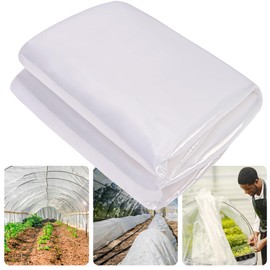 6 Mil Clear Greenhouse Plastic Sheeting,Transparent Plastic Film for Greenhouse, UV Resistant Polyethylene Film for Farm,Garden (6.5ftx9.8ft)