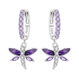 925 Sterling Silver Hoop Earrings Drop Dangle Earrings for Women Hypoallergenic Earring Trendy Huggie Earring Cute Graduation Birthday Gifts Jewelry for Women