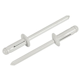 uxcell 150Pcs 3/16"x1/2" Aluminum Round Head Tri Grip Rivets, Tri Grip Rivets Assortment Bulb Style Rivets for DIY, Sheet Metal, Automotive Repairs, Furniture, Marine Boat (Grey)