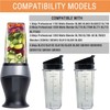 16oz Replacement Cups for Ninja QB3001SS Fit Compact Personal Blender,