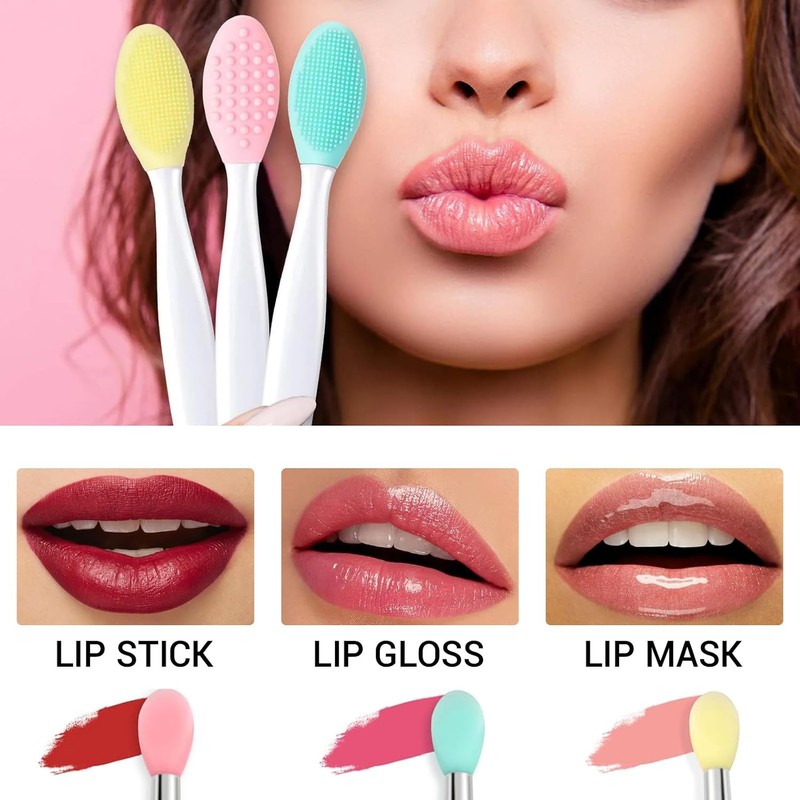 LOGJAM Cepillo Exfoliante Labial De 20 Piezas, Exfoliante Y Cepillo