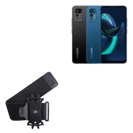 BoxWave Holster Compatible with Coolpad Cool 20+ - ActiveStretch Sport Armband, Adjustable Armband for Workout and Running - Jet Black