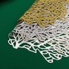 Hosoncovy 4 Pack Decorative Coral Leaf Placemats PVC Placemats Hollow
