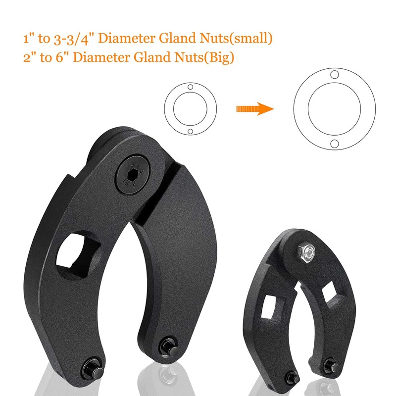 IVARKEY 1266 & 7463 Adjustable Gland Nut Wrench Set for