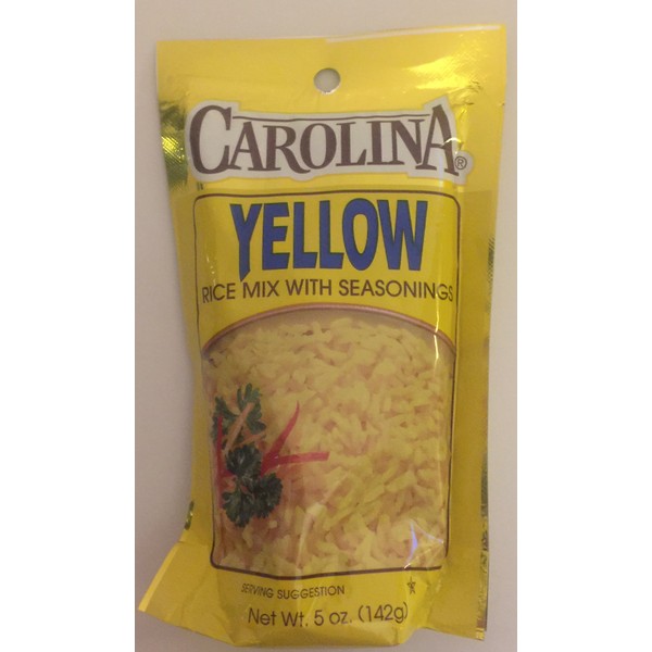 Carolina Yellow Rice Mix With Seasoning - 5 Ounce Pouches (Pack of 6)