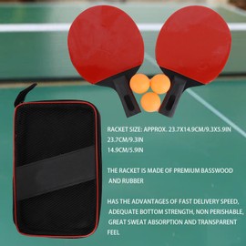 Table Tennis Paddles Set with 2PCS Penholds and 3PCS Balls Portable Double Sided Pimples in Table Tennis Accessories