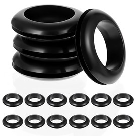 12 Pcs 25mm Rubber Grommets 1 in ID-Eyelet Ring Gasket Firewall Grommet Automotive Drill Hole Rubber Hole Grommet for Wire, Firewall, Cables, Plugs, Automotive