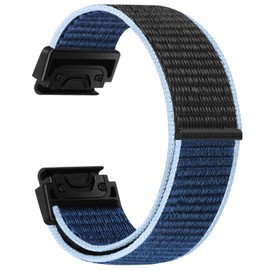 XANS Nylon Bracelet Compatible with Garmin Fenix 7/7 Pro/Fenix6/6 Pro/Fenix5/5 Plus, 22 mm Watch Strap for Garmin Forerunner 965/955/945/935/Approach S60/S62/Quatix 6/5/Epix Sport Replacement Strap