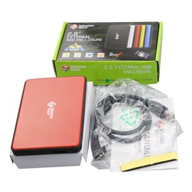 MasterStor 500GB One touch Backup Hard drive 2.5-inch SATA External Hard Drive USB 3.0 Portable External Hard Disk Super-Fast Laptop And PC Hard Drive Red