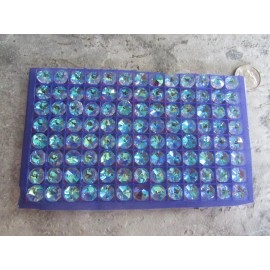 104-8MM (5/16") AB COLOR AAA 2 HOLE OCTAGON CRYSTAL GLASS BEADS