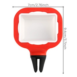 LUTER 2pcs Dip Clip In-car Sauce Cup Holder Dip Set Ketchup Mini Dipping Cups Car Accessories Sauce Container for Vents of Vehicle (Red)