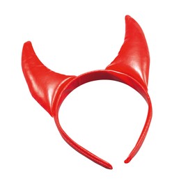 Bristol Novelty BA529 Devil Horns Vinyl On Headband, Womens, One Size