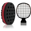2 Pcs Twist Hair Comb and Hair Sponges for Men