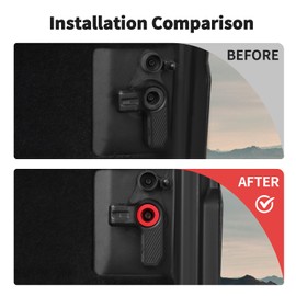 JWWY Hardtop Switch Removal Knob Cover Trim Kit Fit for 2021-2024+ Ford Bronco Interior Accessories Aluminum Alloy Red 9PCS