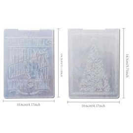 Arbuya - Paquete de 2 hojas para hacer tarjetas, árbol de Navidad y Año Nuevo, carpetas de gofrado para etiquetas de regalo, manualidades de papel, decoración del hogar