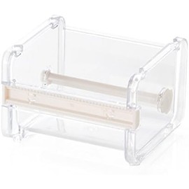 Transparent Visible Packaging Tape Dispenser DIY Sticker Roll Tape Cutter Holder Storage Tape Cutting Multi Tape Dispenser Tape Holder Organizer Desktop Office Tape Holder Washi Tape Dispenser