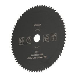 Premium 85mm X 10mm HSS Circular Saw Blade with 72 Teeth for Wood and Metal Cutting