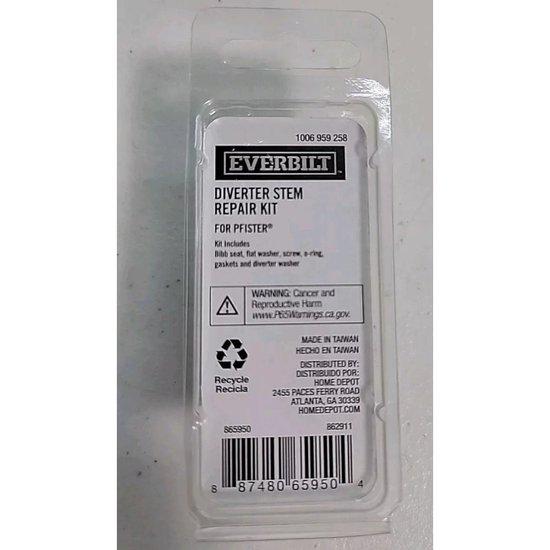 Everbilt; Tub & Shower Valve Stem Repair Kit For Pfister