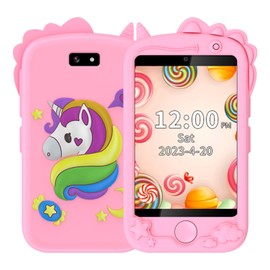 K IKIDO Kinder Handy, Kinder Kamera, Smartphone, Spielzeugtelefon – 2,4 Zoll, GPS, SOS, Geschenke für 3-10 Jährige (Rosa)