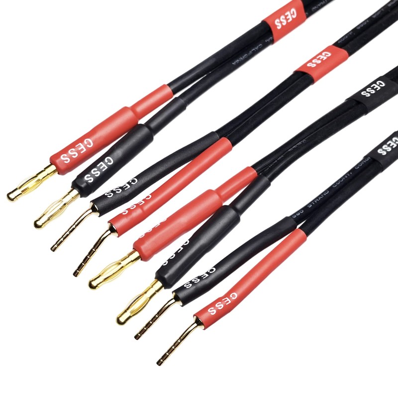 CNCESS CESS-119-6f Banana Plugs to Pin Type Plugs 12AWG 680