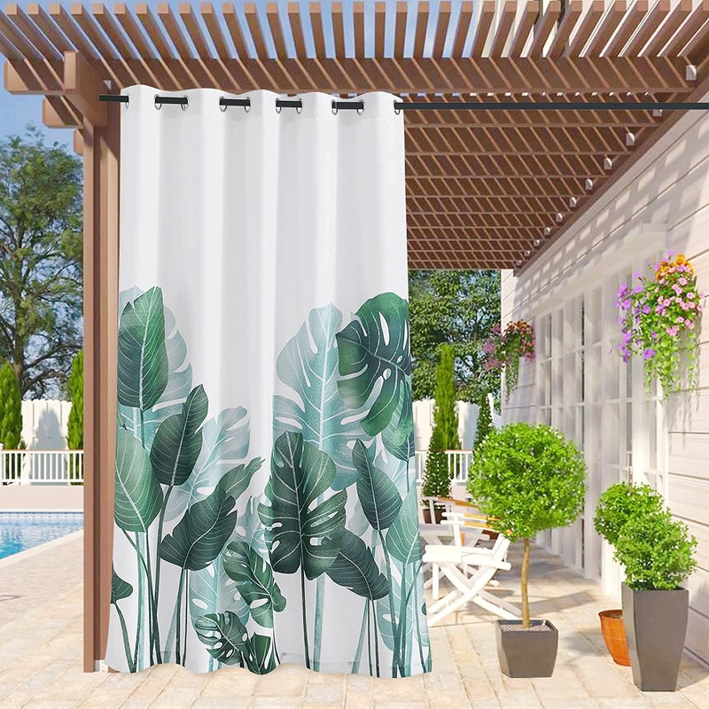 RYB HOME Patio Curtains Privacy Light Block Water Repellent Thermal
