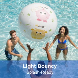 Funscape Kids 31" Giant Beach Ball Toy, Large Inflatable Water Pool Game, Toddler Outdoor Fun Sports Playground Ball, Boys Blow up Backyard Kickball, Outside Summer Party Favor for 3 4 5 6 7 8 Yr Girl