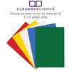 CleverDelights White Plastic Cards - 5" x 7" - 100