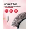 NAGARAKU 2D UU Eyelashes, Double Tips, Parallel U-Shape, Volume Fans,