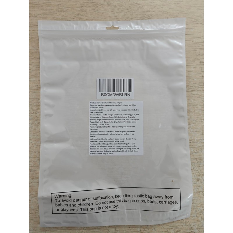 Timgle 200 Pcs Denture Cleaning Wipes Refreshes Gums Deep Cleaning