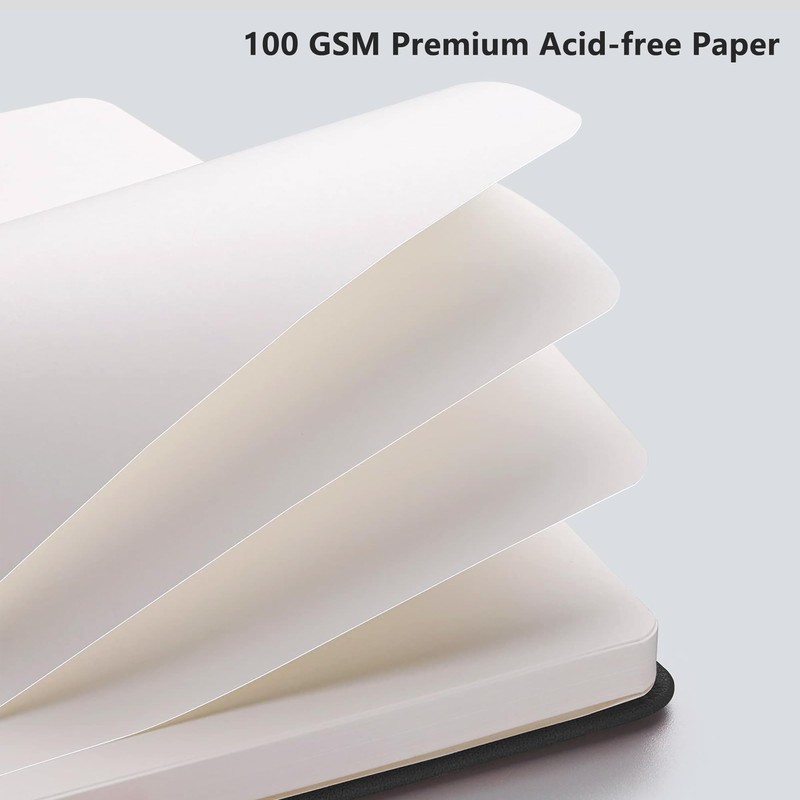 RETTACY Notebook A5 Blank Pack of 2 - 384 Pages