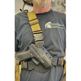 SPARTAN TACTICAL Springfield XDS Sub Chest Sling & Holster Mil-Spec 2" webbing/buckle