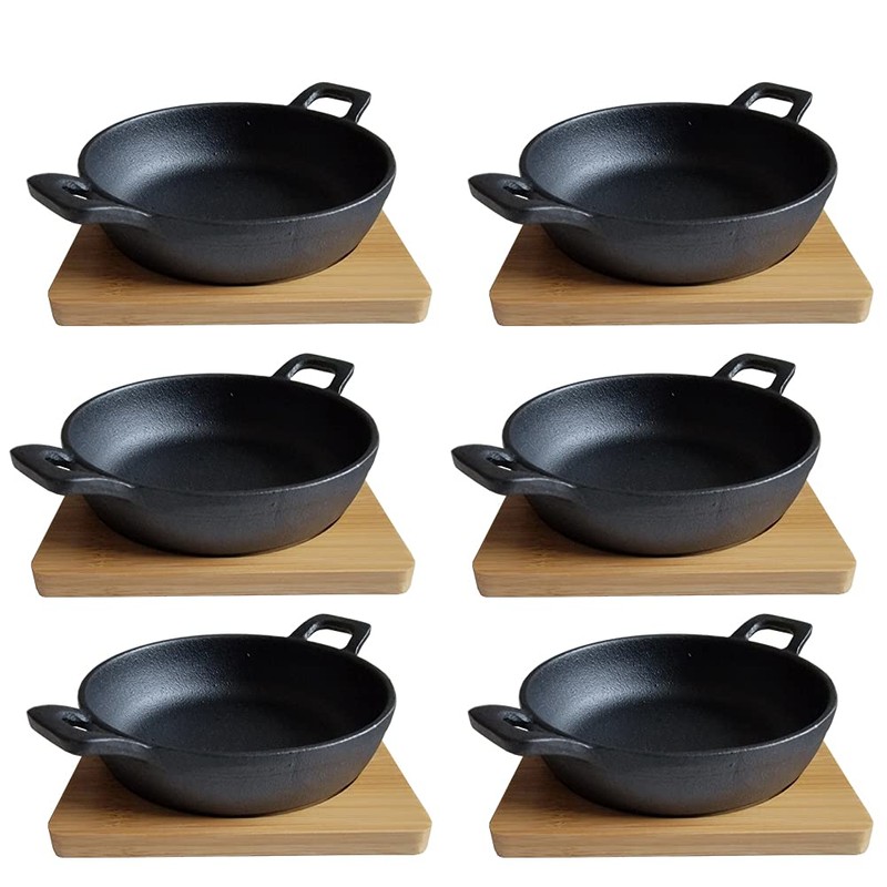 HAWOK Cast Iron Mini Serving Bowl Dia 4.7 inch with