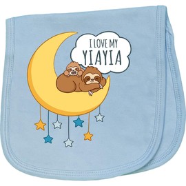 inktastic I Love My Yiayia Baby Burp Cloth Light Blue 465ab