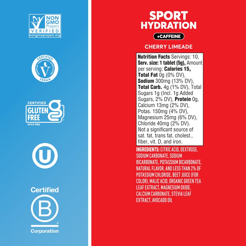 Nuun Sport Electrolyte Tablets with Caffeine from Green Tea Extract,