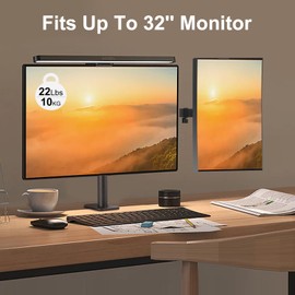 C-MOUNTS Dual Monitor Desk Mount Easily Set Up，Fully Adjustable Monitor Mount for 2 Monitors Up to 32 Inch,Heavy Duty Dual Monitor Stand Holds up to 22 LBS