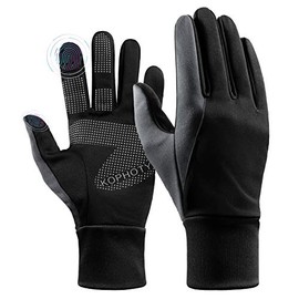 KOPHOTY Driving Gloves Men Women,Winter Gloves with Touch Screen Warm Water Resistant Gloves for Running Cycling Texting Hiking (Grey,S)