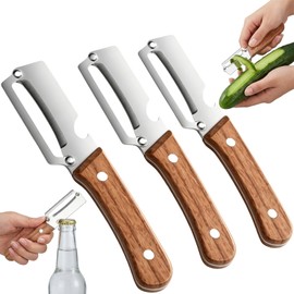 3pcs Potato Peeler, Kitchen Peeler and Vegetable Peeler, Easy Peelers with Wooden Handle, Multifunctional Vegetable Peeler, Orange Peeler Tool for Kitchen Use