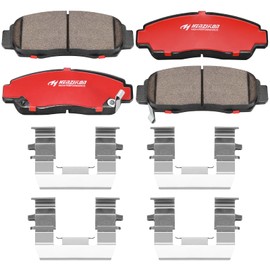 Ceramic Disc Front Brake Pads with Hardware Compatible with Acura TSX 2011-2014, Honda Accord 2011-2012 [Model Specific] Replacement