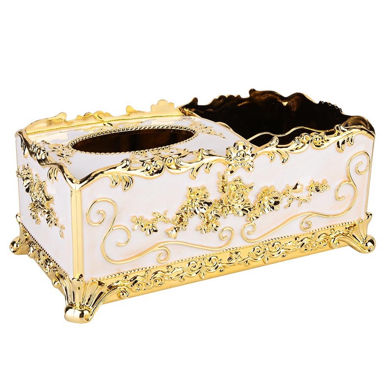 European Exquisite Metal Tissue Case Box Holder House Hotel Decoration